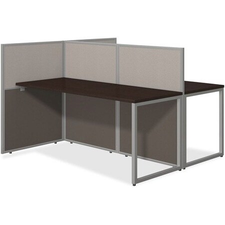 Bush Business Furniture Desks, 2-Person, w/Panels, 60inx60inx44-7/8in, Mocha BSHEOD460MR03K